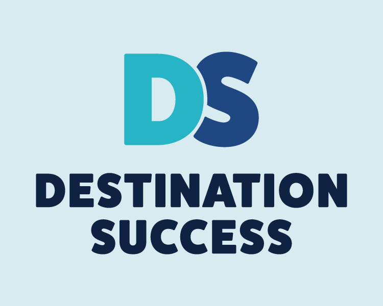 Destination Success logo light tall.